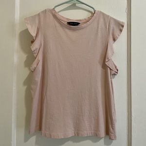 Blush ruffled tank